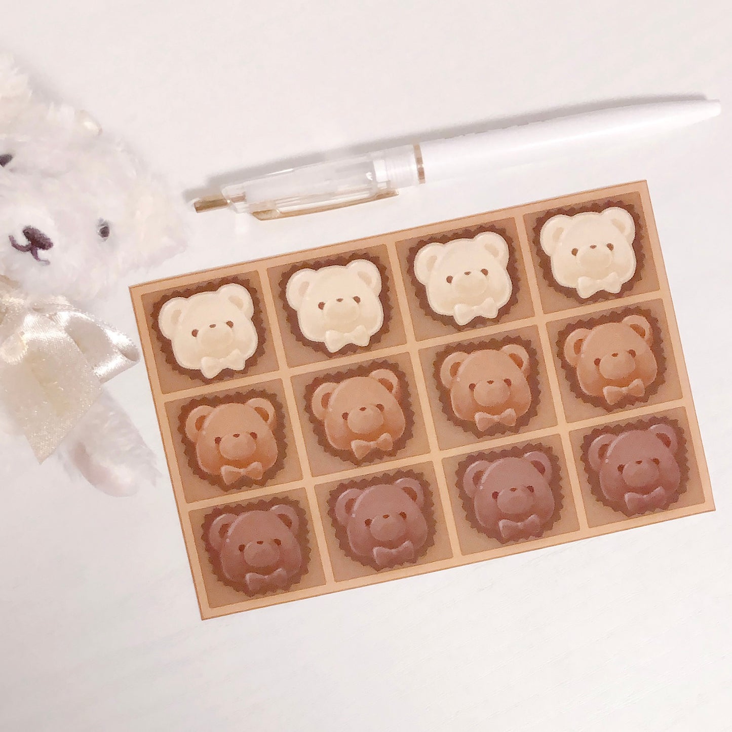 chocolate box greeting card & sticker sheet