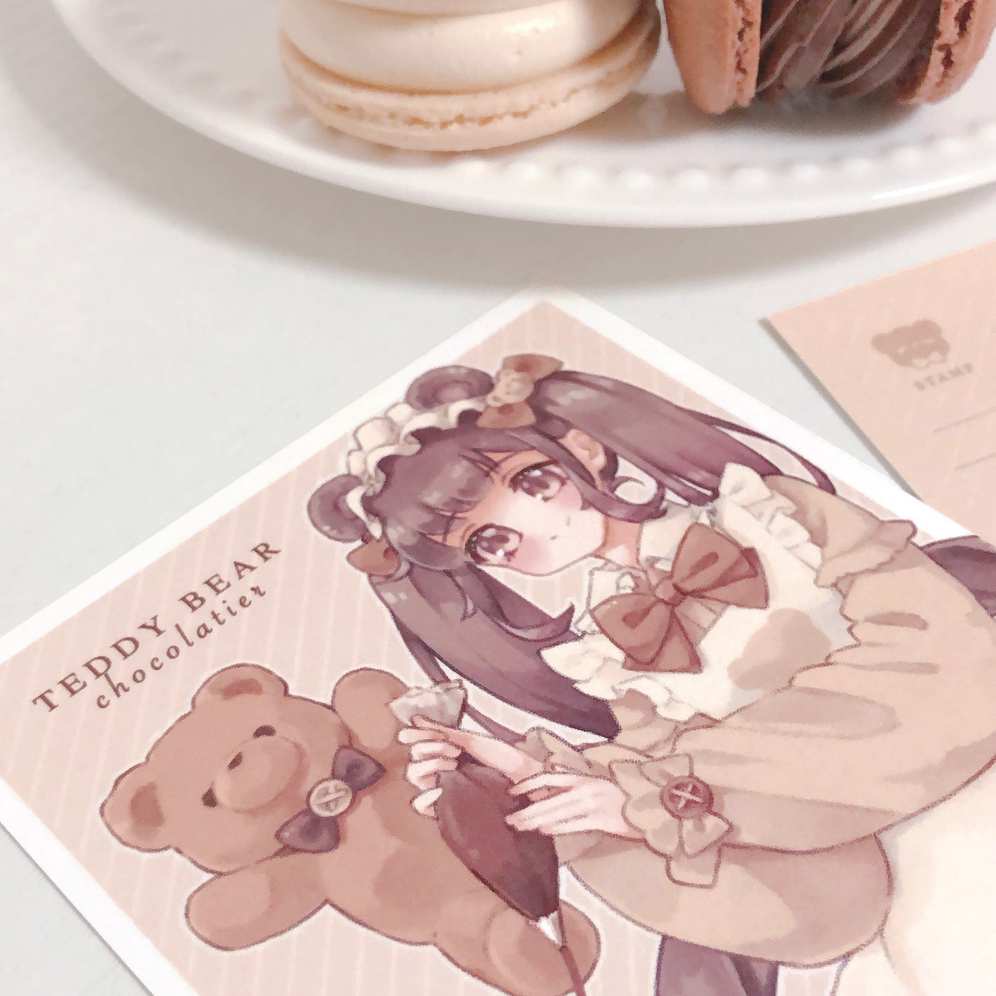 teddy bear chocolatier postcard