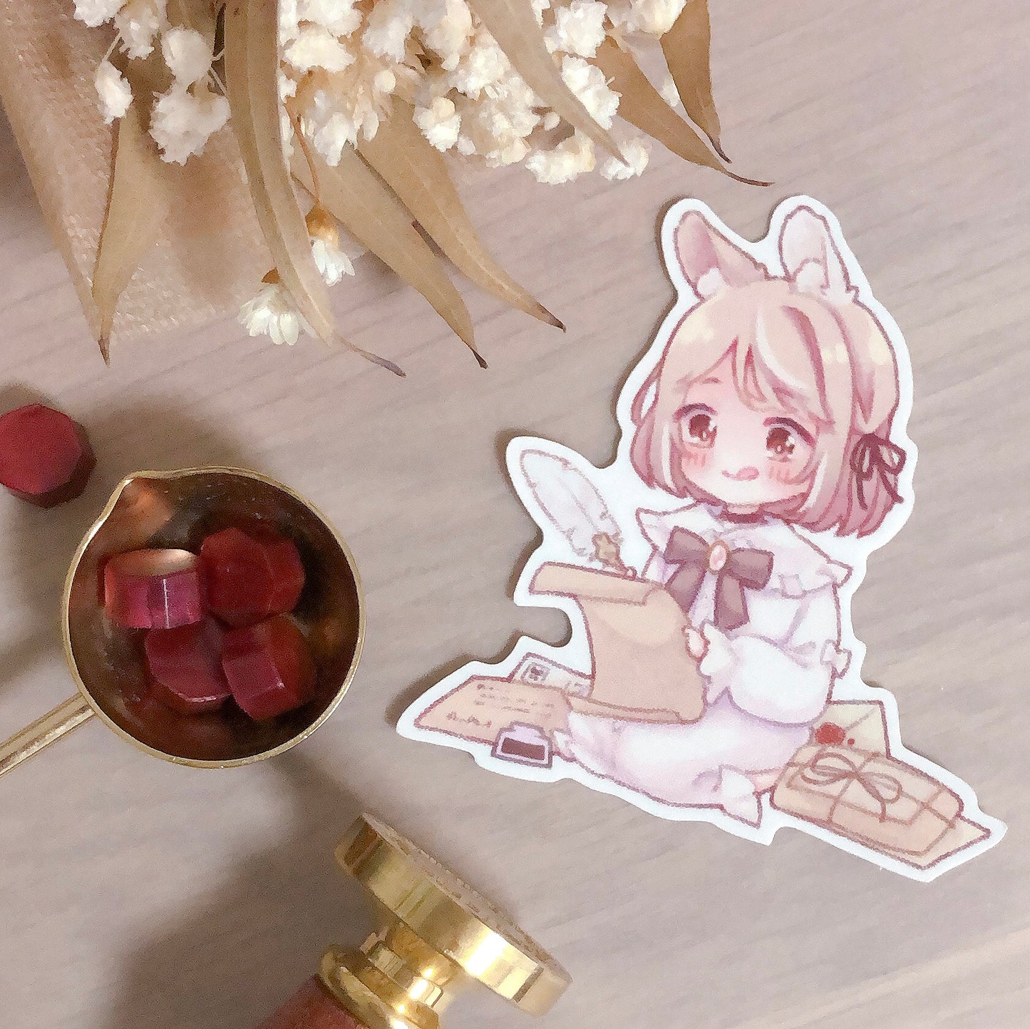 letter writing postcard & sticker