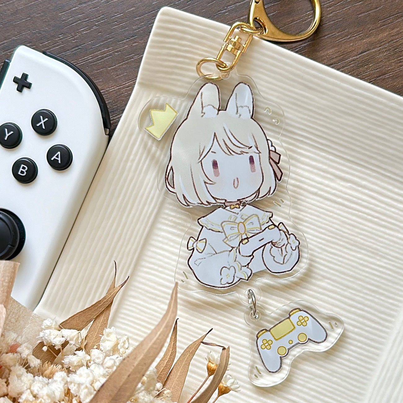 two-piece stream keychains