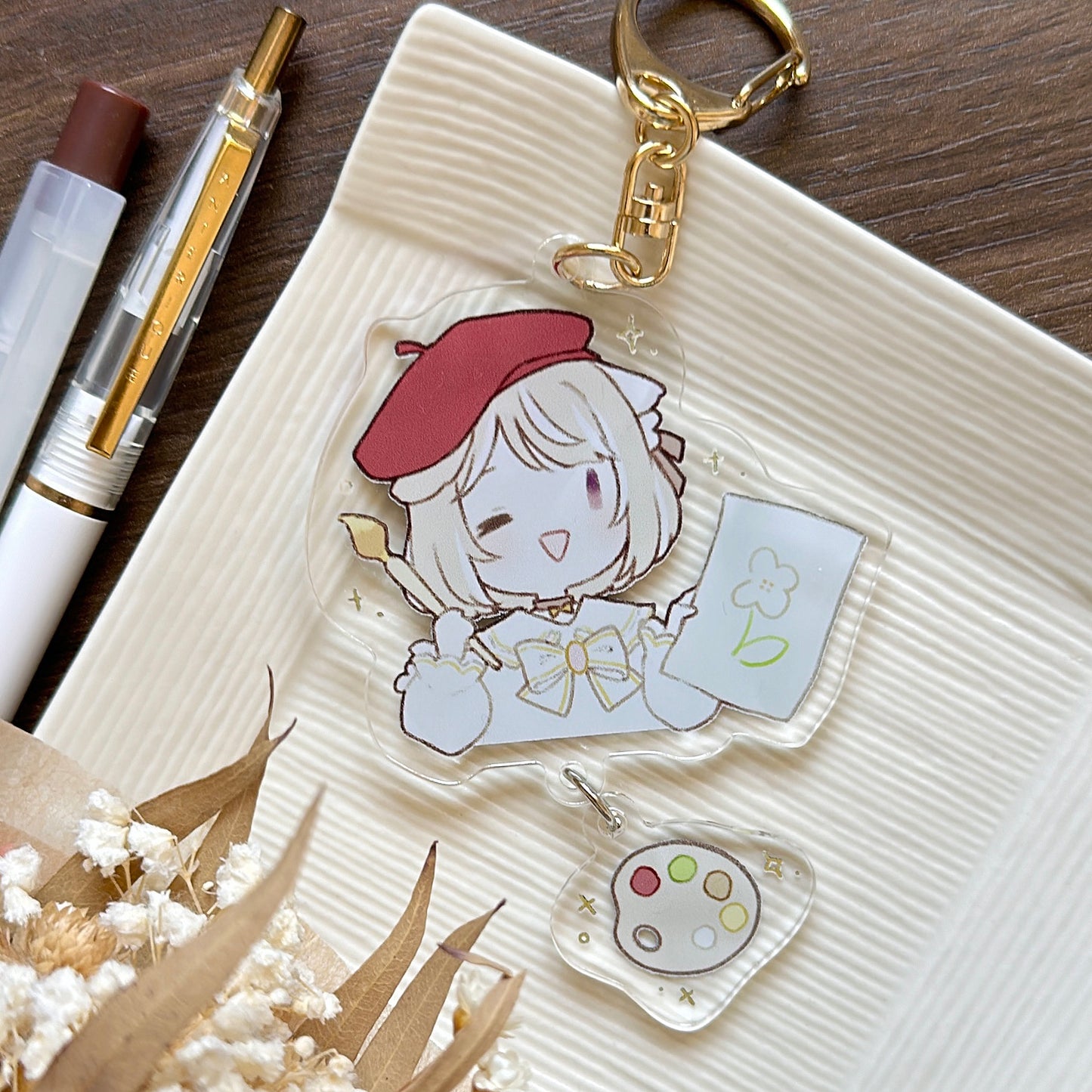two-piece stream keychains