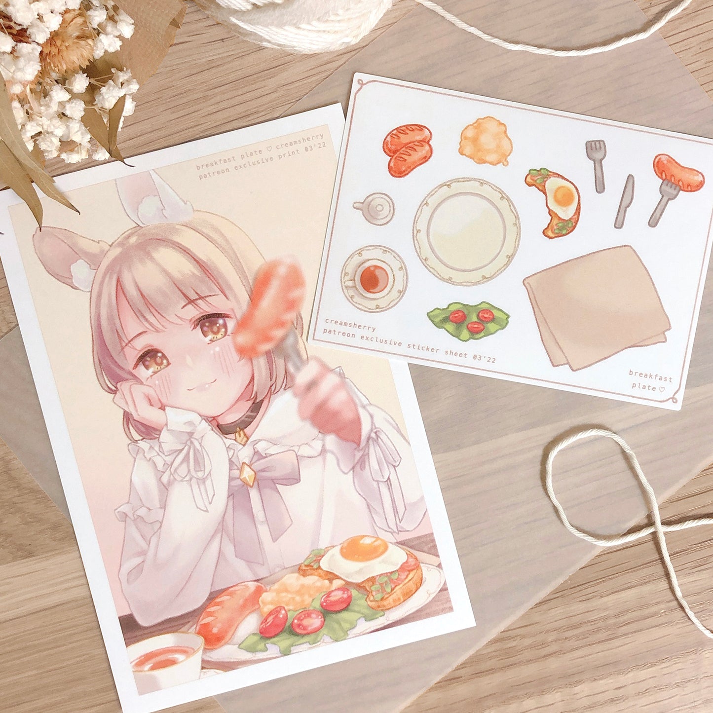 breakfast plate print & sticker sheet