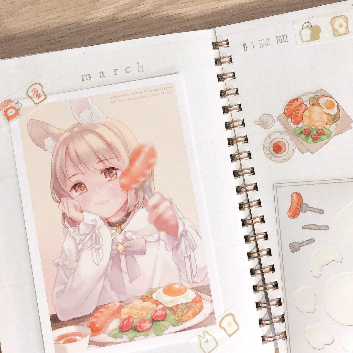 breakfast plate print & sticker sheet