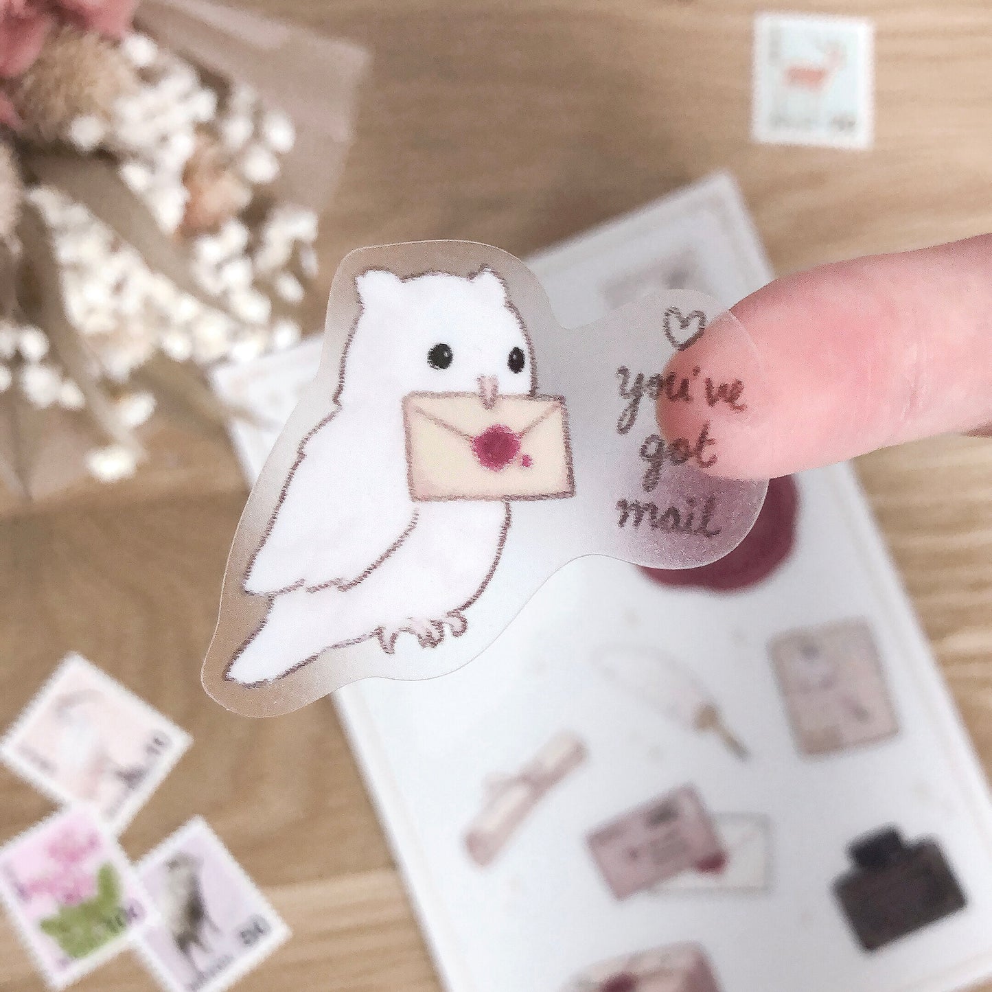 magical mail clear sticker sheet