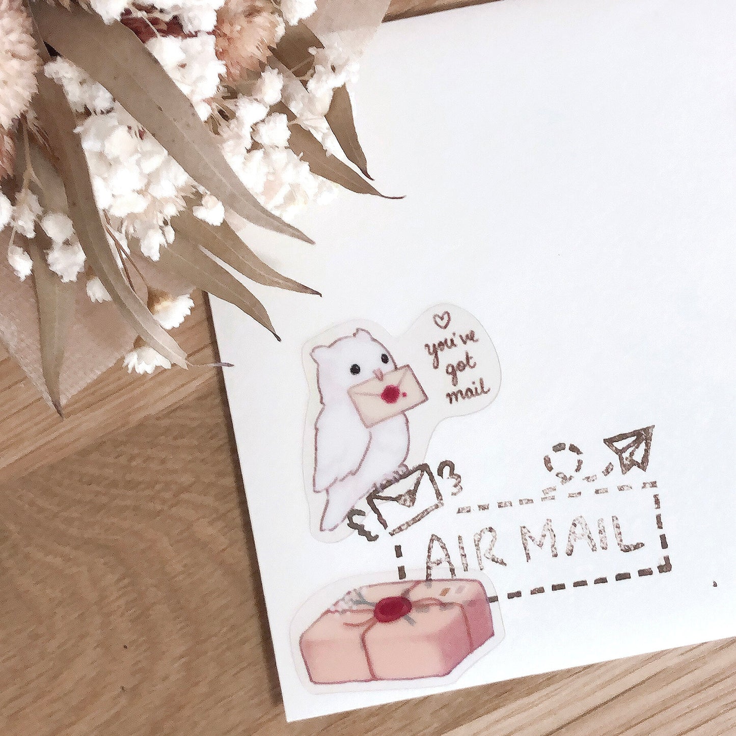 magical mail clear sticker sheet