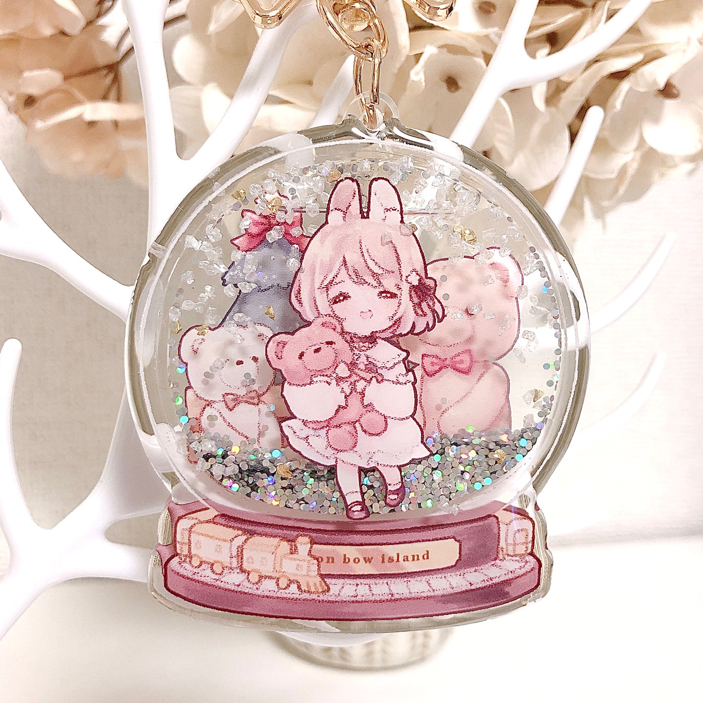 snowglobe keychain