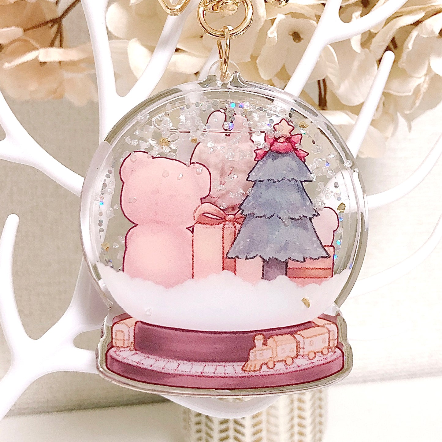 snowglobe keychain