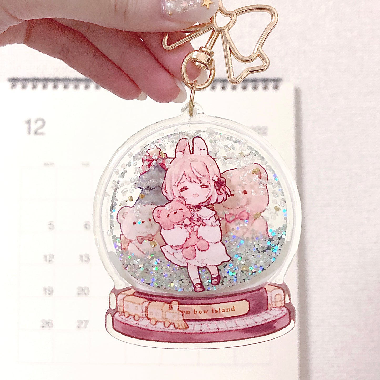 snowglobe keychain