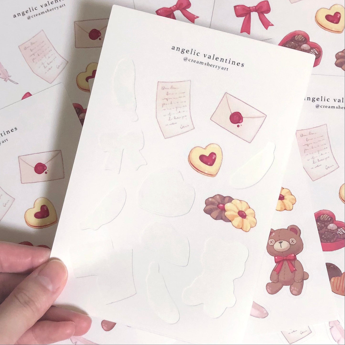 angelic valentines sticker sheet