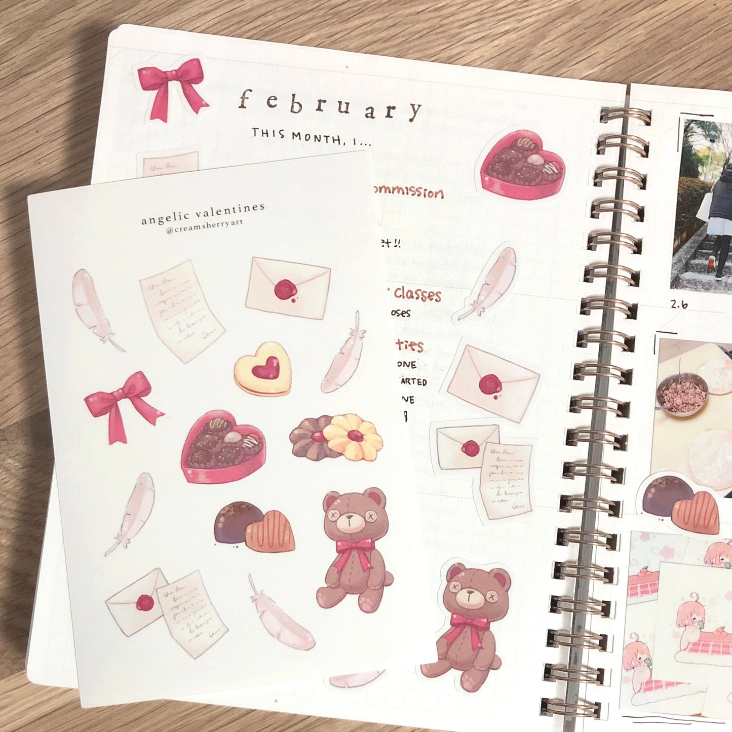 angelic valentines sticker sheet