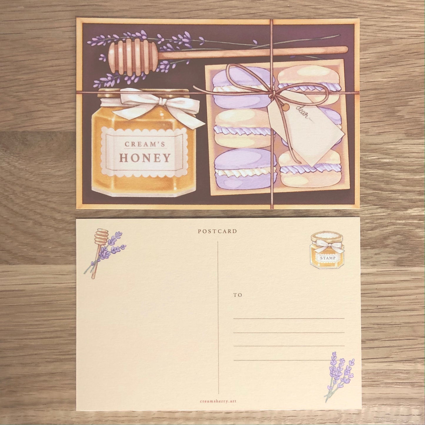honey & lavender postcard