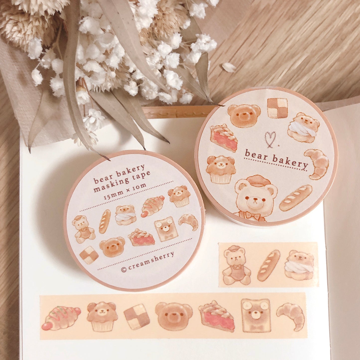 bear bakery washi tape