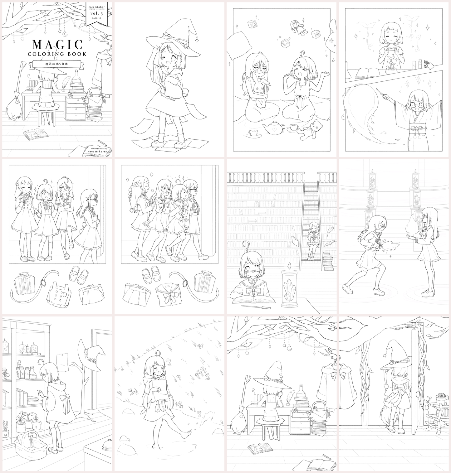 creamtober coloring books