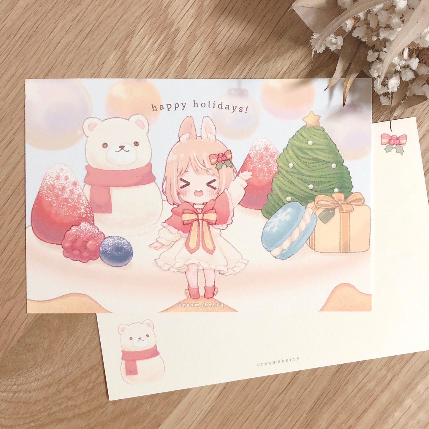 happy holidays postcard