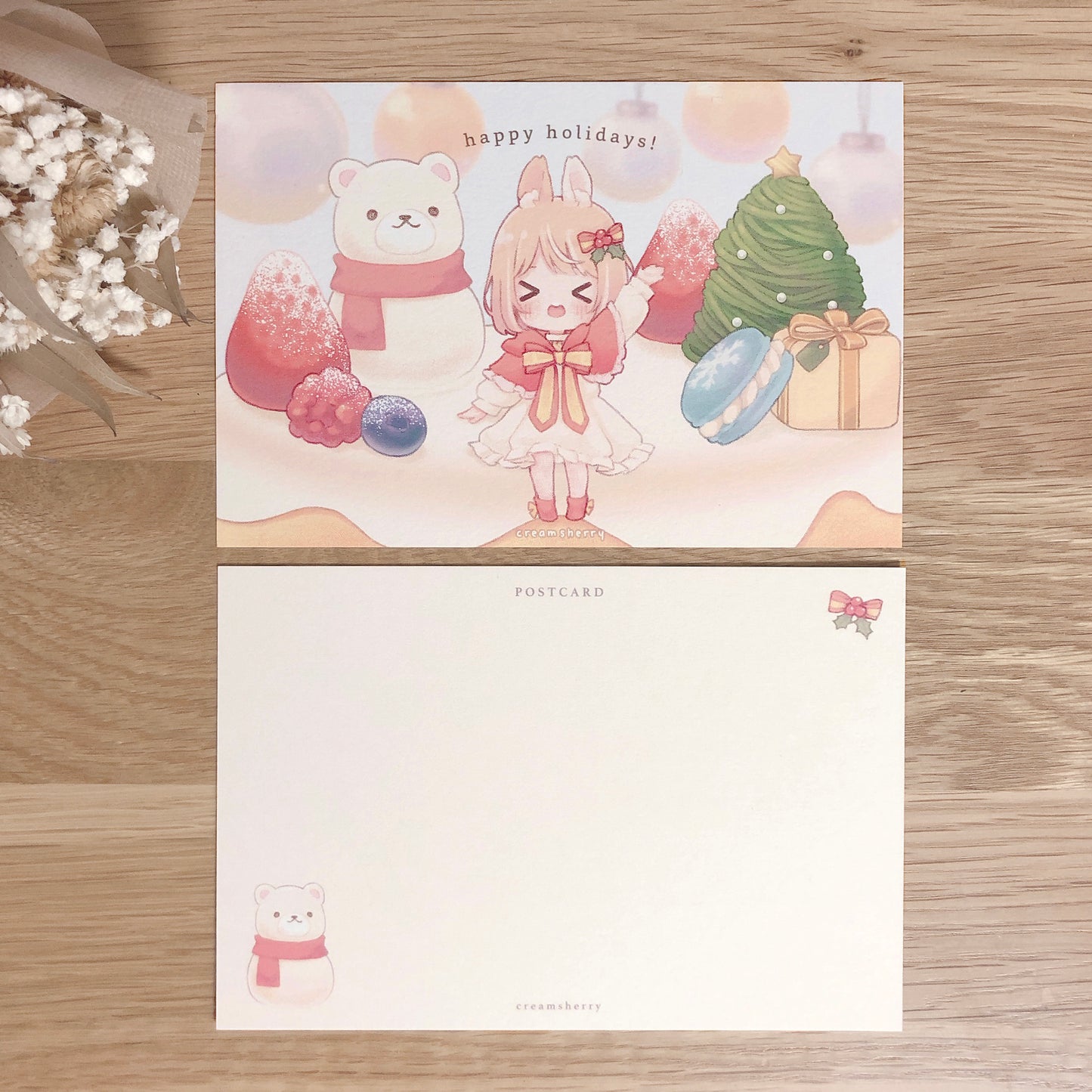 happy holidays postcard