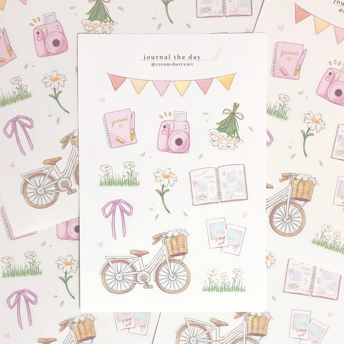 journal the day sticker sheet