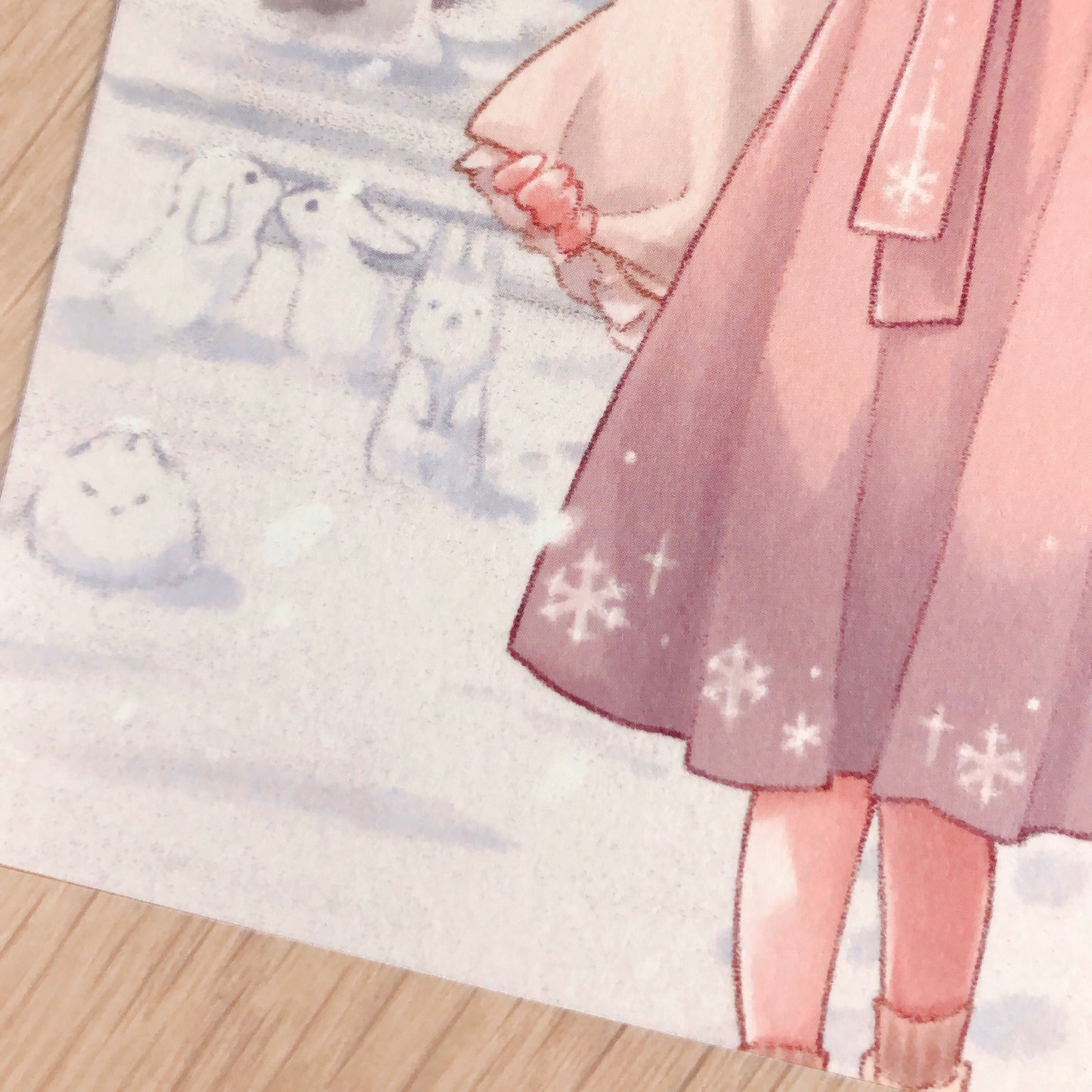 snow bunny shrine postcard & sticker