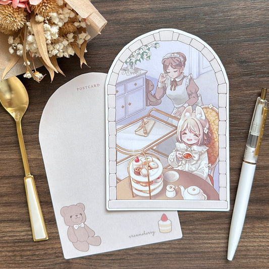 afternoon tea postcard