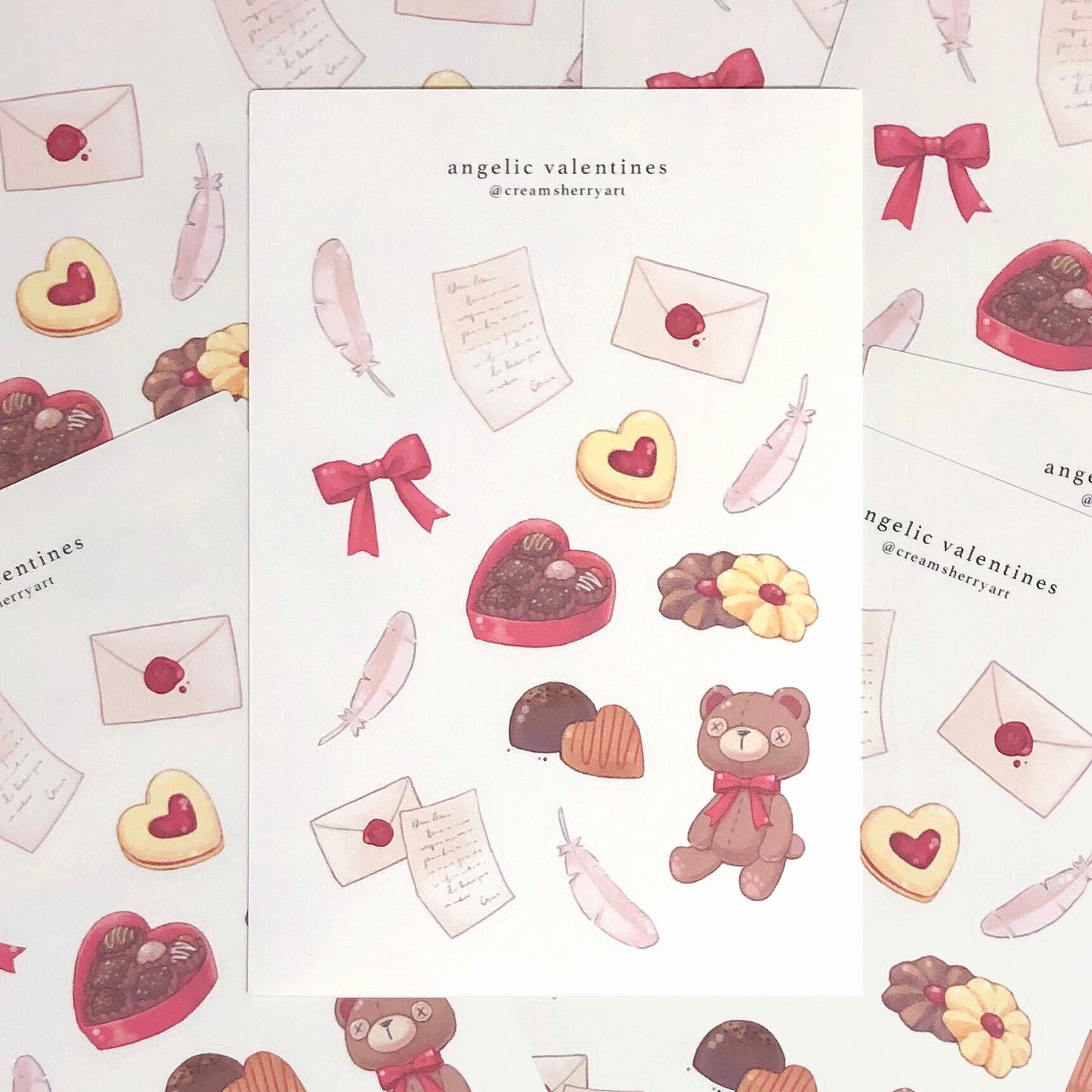 angelic valentines sticker sheet